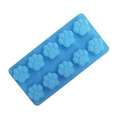 10 griglie Cartoon Kitten Claw Bear Paw Stampi per sapone in silicone fai da te Stampo per cioccolato da forno (azzurro chiaro)