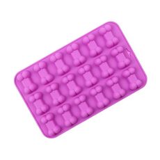 18 Griglie Stampi per torte in silicone per ossa di cane Stampo per cera per pittura a fuoco fai-da-te (viola)