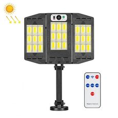 Lampada da esterno intelligente E-SMARTER W796-9 Lampada da parete per cortile a induzione solare con telecomando
