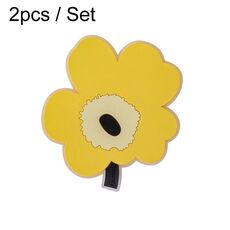 2 pezzi/set tovagliette da cucina resistenti alle alte temperature, tappetino isolante termico per foglie per uso domestico, stile: giallo grande