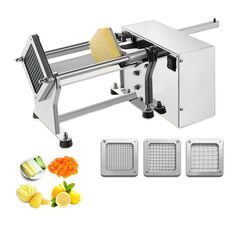 Tagliapatate elettrico per tagliare patate fritte commerciale da 60 W con spina AU a 3 lame