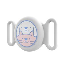 Custodia protettiva impermeabile in silicone per localizzatore di collari per animali domestici AirTag (bianco)