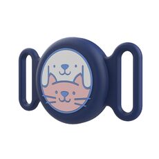 Custodia protettiva impermeabile in silicone per localizzatore di collari per animali domestici AirTag (blu scuro)
