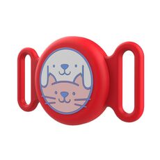Per AirTag Pet Collar Locator Custodia protettiva impermeabile in silicone (rosso)