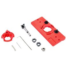 Fonson 35MM Localizzatore di cerniere per porte in legno per apertura di fori per cerniere per la lavorazione del legno (rosso)
