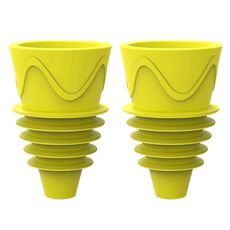 2 pezzi / scatola Trappola per mosche della frutta Cattura insetti Zanzare Attira mosche Strumenti (giallo)