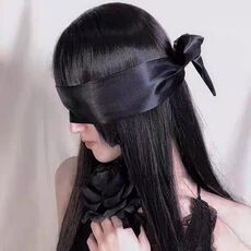 Nastro erotico maschera per gli occhi Bondage Legare giocattoli (nero)