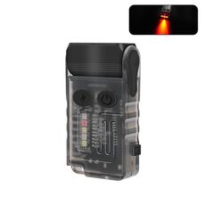 Mini torcia portatile ricaricabile con luce portachiavi V20 (luce rossa nera)