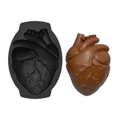 Stampo in silicone per cottura a forma di cuore di Halloween (nero)
