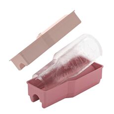 Custodia per macchina per il ghiaccio in silicone con stampo a reticolo di ghiaccio integrato per Stanley Cup (rosa)