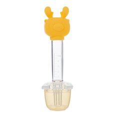 Alimentatore portatile per bambini con contagocce, per acqua e liquidi (giallo)