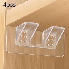4 pezzi Staffa divisoria senza foratura Angolo retto Laminato Mensola Armadio Divisorio Supporto di fissaggio, Dimensioni: 7x15cm