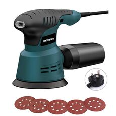 5 pezzi/set UK Plug MOYI piccola macchina per lucidatura a carta vetrata levigatrice a disco elettrica per lavorazione del legno