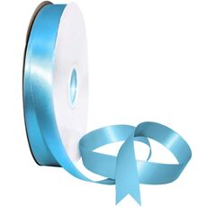 Nastro in poliestere da 2,5 cm x 91 m, confezione regalo, decorazione per torte e matrimoni, colore: azzurro cielo 340