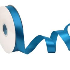 Nastro in poliestere da 2,5 cm x 91 m, per confezioni regalo, decorazioni per torte e matrimoni, colore: blu pavone 326