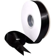 Nastro in poliestere da 2,5 cm x 91 m, per confezioni regalo, decorazioni per torte e matrimoni, colore: nero 030