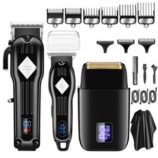 3 pezzi/set Uomo Home Hair Salon Tagliacapelli ad alta potenza (nero)
