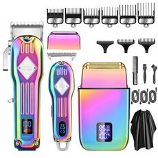 3 pezzi/set Uomo Home Hair Salon Tagliacapelli ad alta potenza (colorato)