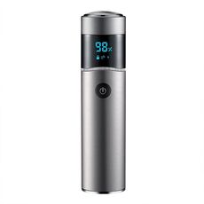 S-1090 IPX7 impermeabile 8D portatile LED display digitale rotondo rasoio elettrico (argento)