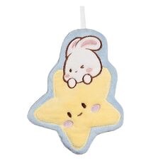 Asciugamano per le mani Cartone animato Carino Corallo Velluto Cucina Assorbente Straccio Bambini Bagno Asciugamano per le mani, Dimensioni: 26x20cm (Blu)