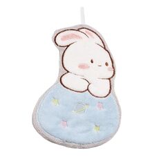 Asciugamano per le mani Cartone animato Carino Corallo Velluto Cucina Assorbente Straccio Bambini Bagno Asciugamano per le mani, Dimensioni: 26x20cm (Grigio)