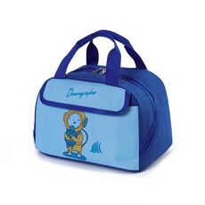 Borsa per il pranzo portatile Bento Box Custodia per il trasporto Borsa da picnic isolata con simpatici cartoni animati, colore: X-blu