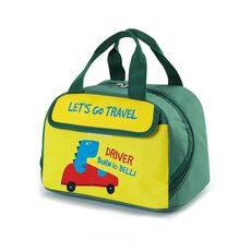 Borsa per il pranzo portatile Bento Box Custodia per il trasporto Borsa da picnic isolata con simpatici cartoni animati, colore: verde X