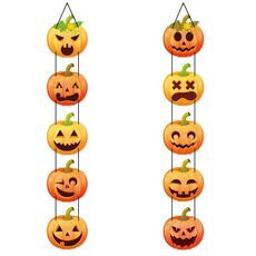1 paio di decorazioni per porte a forma di zucca per feste di Halloween (L-00329)