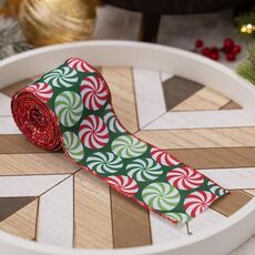 Decorazioni natalizie fai da te con fiocco, nastro da regalo stampato colorato (modello C)