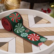 Decorazioni natalizie fai da te con fiocco, nastro da regalo stampato colorato (modello D)