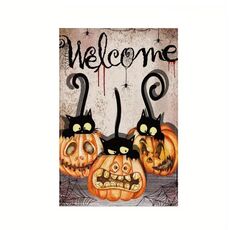 Ciondolo con bandiera da giardino Decorazione di Halloween Bandiera appesa (modello D)