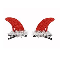 Fermagli per capelli di Halloween, accessori per capelli, gioielli per feste per bambini, stile: coppia di corna da diavolo rosse