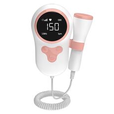 T505 IP5 antipolvere e impermeabile per donne incinte Doppler domestico monitor della frequenza cardiaca fetale (rosa)