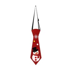 Natale Bambini Cartone Animato Cravatte Festa di Natale Prestazioni Costume Props, Colore: Pupazzo di neve rosso