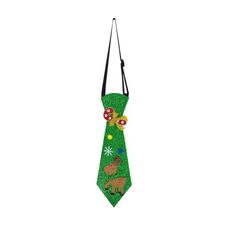 Natale Bambini Cartone Animato Cravatte Festa di Natale Prestazioni Costume Props, Colore: Verde Alce