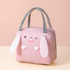 Borsa termica portatile per il pranzo, borsa per alimenti freschi, borsa frigo ecologica per picnic, borsa Bento (rosa)