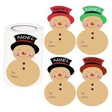 100 pezzi/rotolo di adesivi per decorazioni natalizie, nastri per etichette regalo (75x50 mm)
