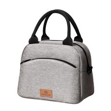FRISCHE Borsa termica portatile per il pranzo, per picnic all'aperto, grande capacità, bento bag (grigio)