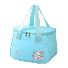Borsa termica portatile per il pranzo, borsa bento spessa per picnic all'aperto (blu)