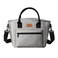 FRISCH Borsa termica portatile per il pranzo, per picnic all'aperto, bento bag spessa (grigio)