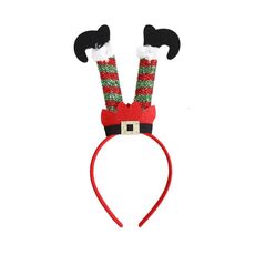 Cerchietto natalizio con cartoni animati 3D, decorazioni per feste di Natale, colore: Babbo Natale con le gambe lunghe