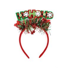 Cerchietto natalizio con motivo 3D, decorazioni per feste di Natale, colore: HOHOHO
