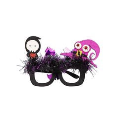 Decorazione per feste di Halloween, occhiali, costumi in maschera, teschio, cappello da strega, pipistrello