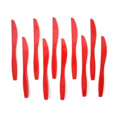 10 pezzi di Halloween monouso con impronte di sangue, stoviglie, decorazioni per feste horror, stile: coltelli rossi