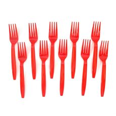 10 pezzi di Halloween monouso con impronte di sangue, stoviglie, decorazioni per feste horror, stile: forchette rosse
