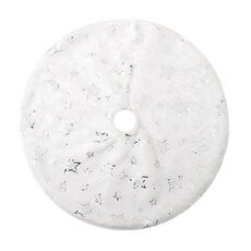 40cm Gonna per albero di Natale Tappetino per albero di Natale Tappeto per piedini Decorazione per feste (Pentagramma argento)