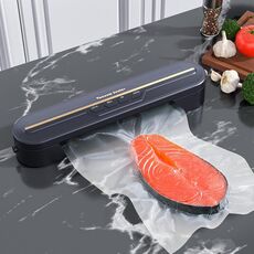 Macchina per sottovuoto alimentare 60KPA Forte aspirazione, Modalità sacchetto piccolo/grande con 10 sacchetti sottovuoto Spina USA (nero)