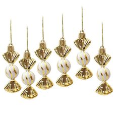6 pezzi/scatola di caramelle albero di Natale fai da te ornamenti capodanno regali di Natale decorazione palla di Natale (oro)