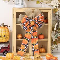 Decorazioni del Ringraziamento Festa del raccolto Ghirlanda domestica Fiocco pendente (tipo A)