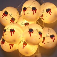 Decorazione di Halloween a LED Atmosfera Layout Faccia Fantasma Stringa di luci, Modello: 3m 20 LED lampeggianti (bianco caldo)